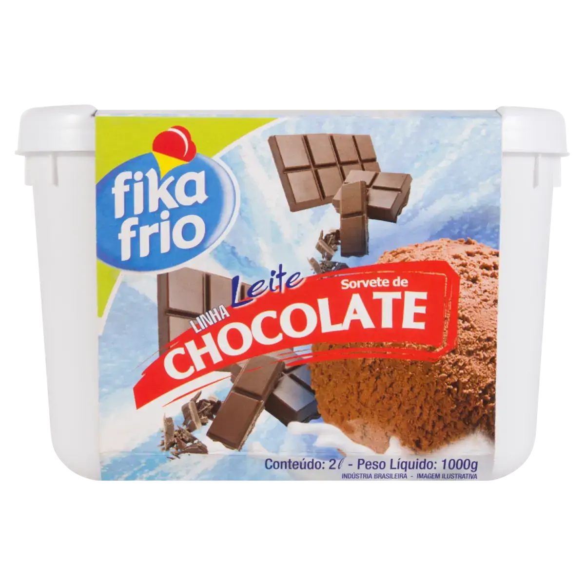 Sorvete Chocolate Fika Frio Leite Pote 2l