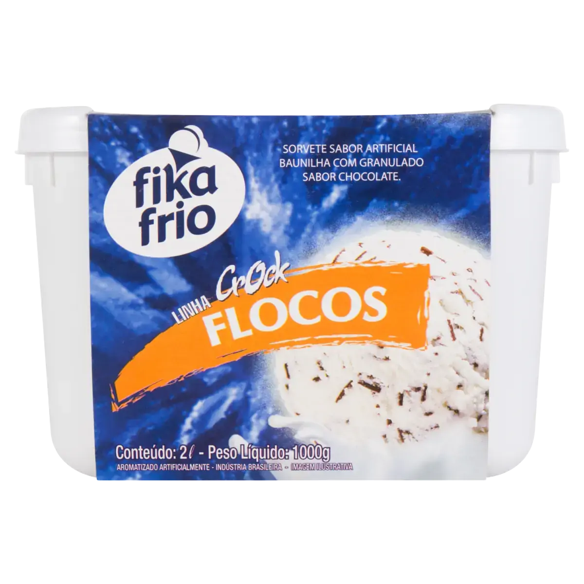 Sorvete Flocos Fika Frio Crock Pote 2l