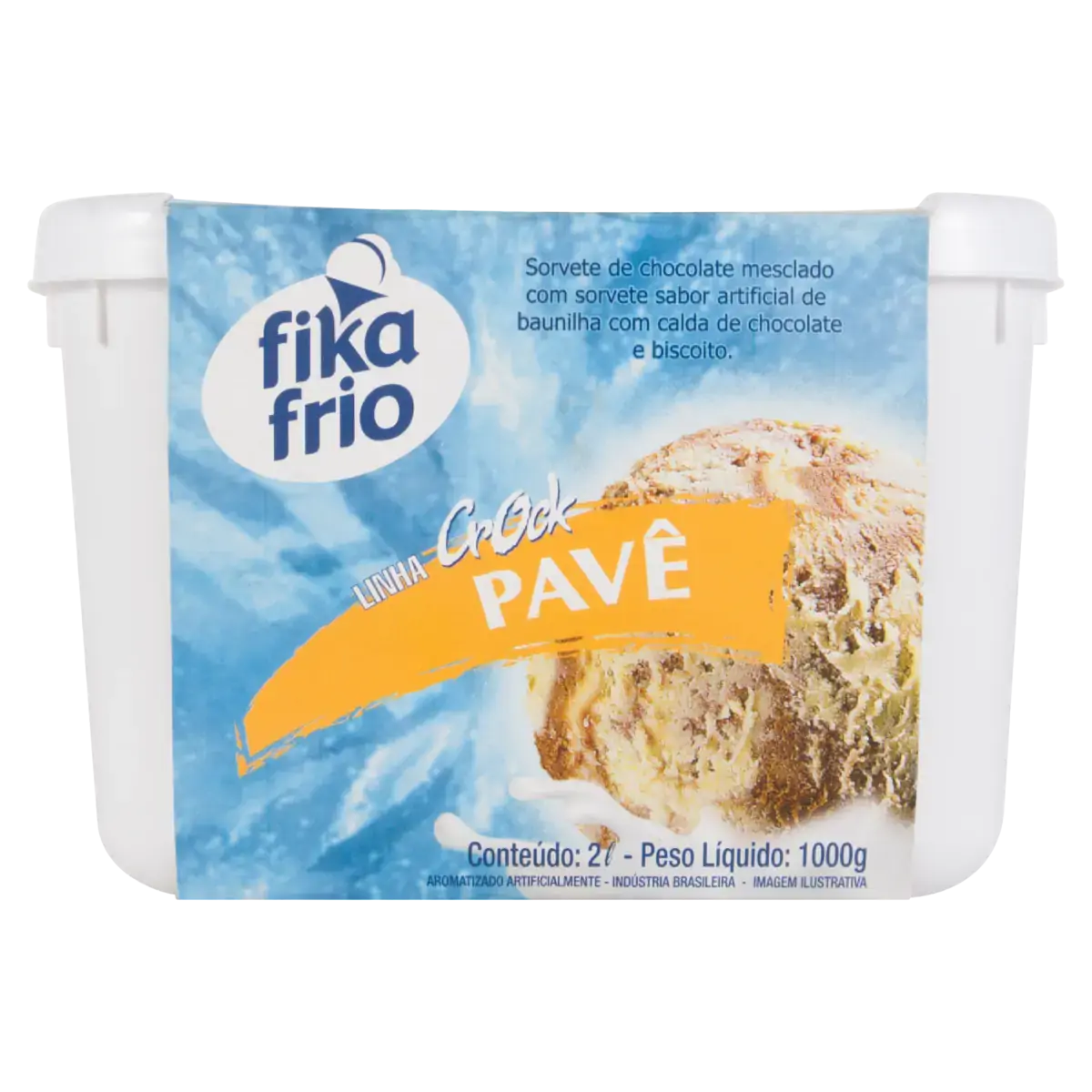 Sorvete Pavê Fika Frio Crock Pote 2l