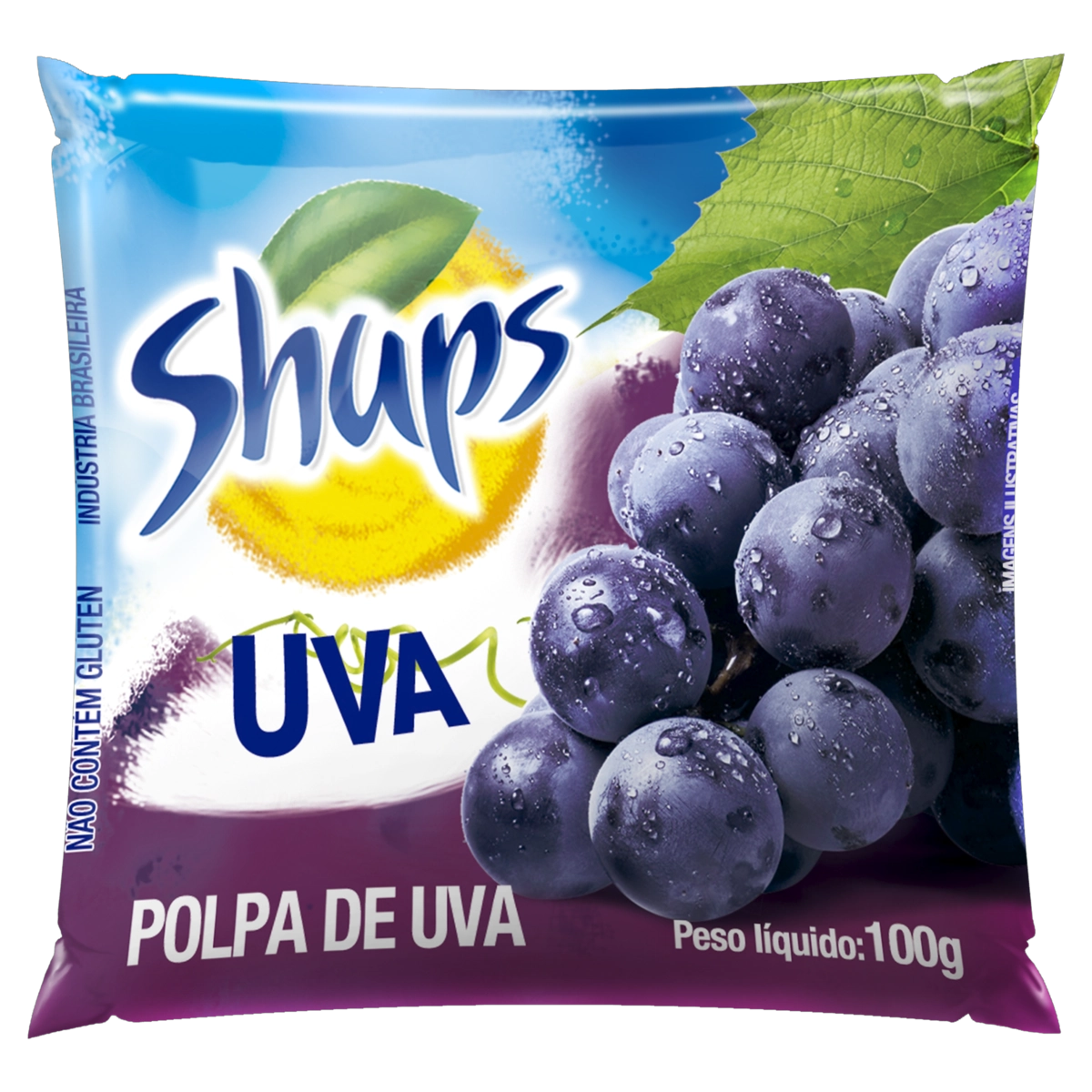 Polpa De Fruta Uva Shups Pacote 100g