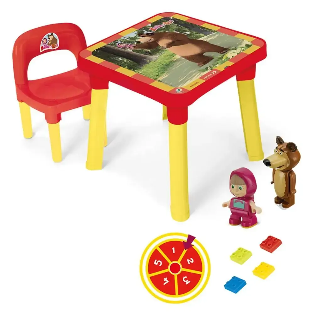 Mesa Com Cadeira Infantil Masha E O Urso 0015 Monte Líbano