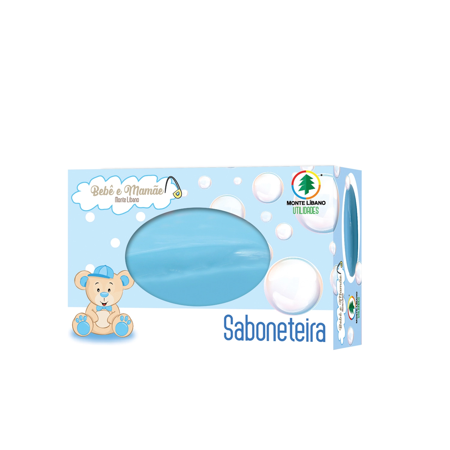 Saboneteira Oval Azul Bm2072 Monte Libano