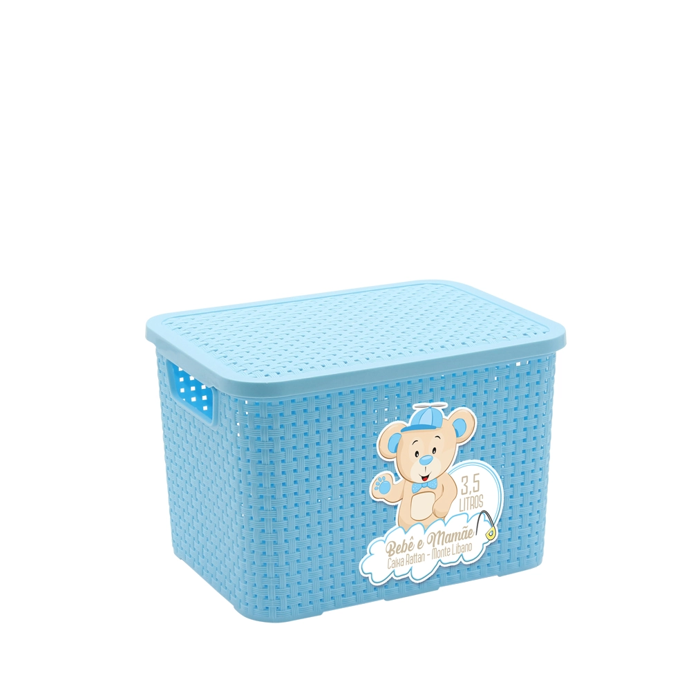 Caixa Rattan Azul 3.5l Bm2092 Monte Libano