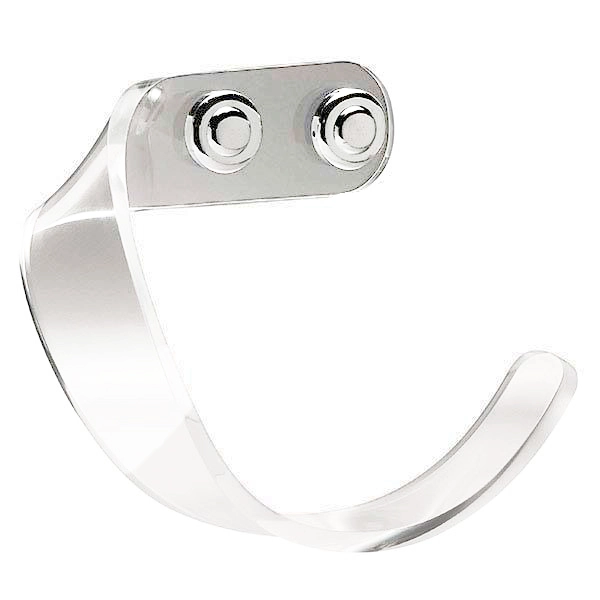 Porta Toalha Rosto Plástico Argola Especial Cristal Formacril