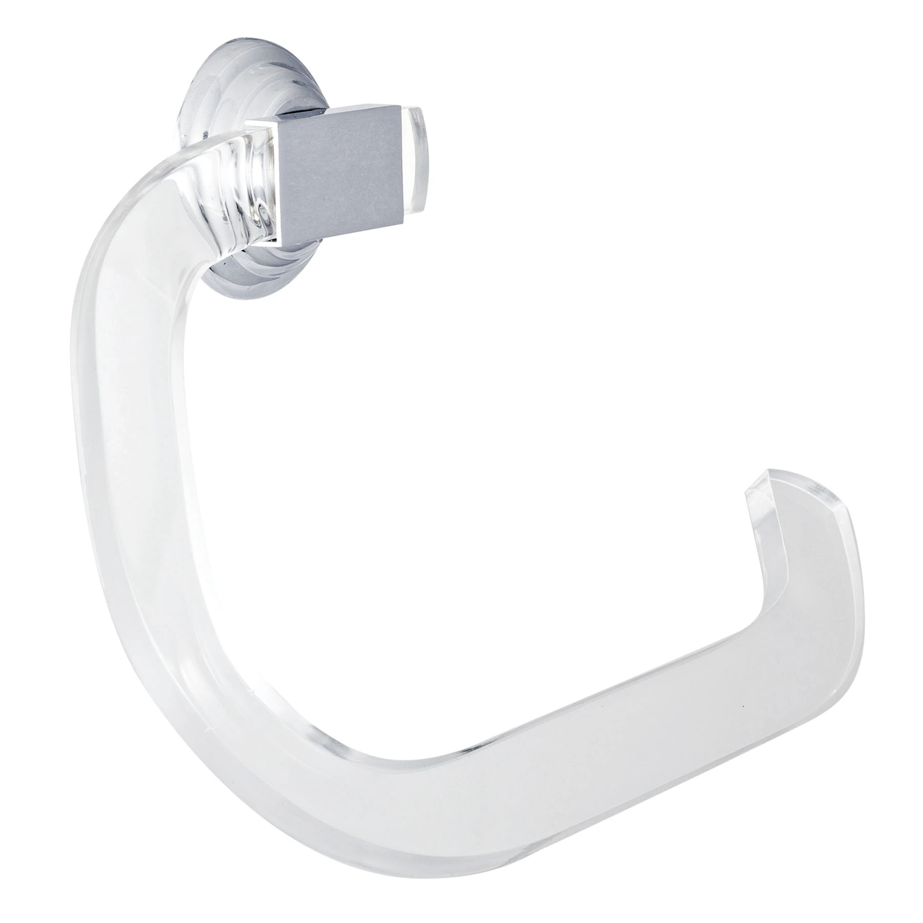 Porta Toalha Rosto Plástico Argola Advanced Cristal Formacril