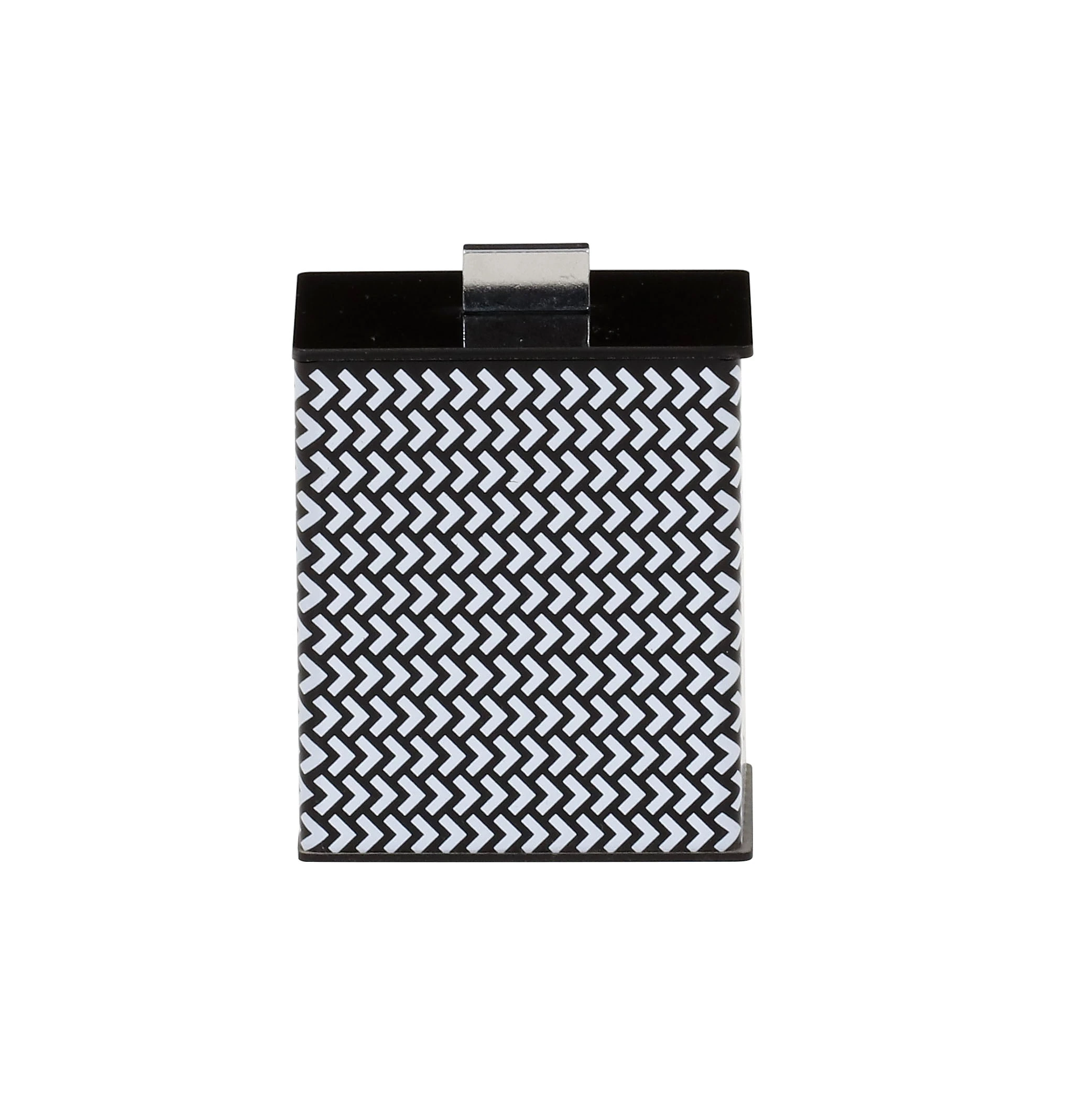 Porta Algodão Branco e Preto em Acrílico Mono Chrome 3 Sensea