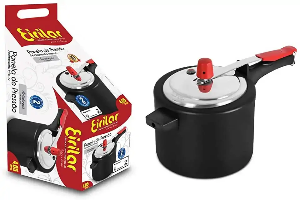 Panela Pressao Eiriflon 4,05l Tampa Polida