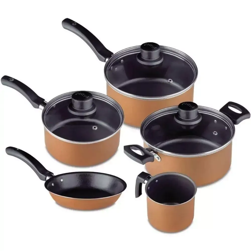 Jogo de Panela Perfect 5 Pcs Antiaderente Dourado - EIRILAR