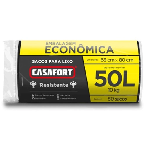Sc Lixo Casafort Ec Pt Rl 050l 50sc Fd C/15un