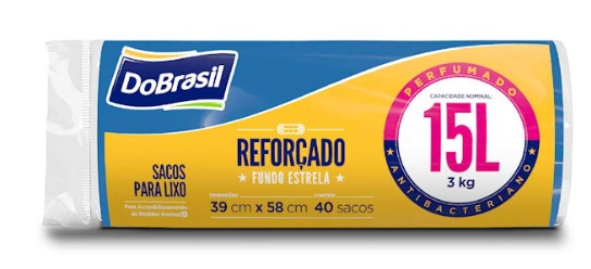 Sc Lixo Dobras.pf.rl Ec.az 15l C/50