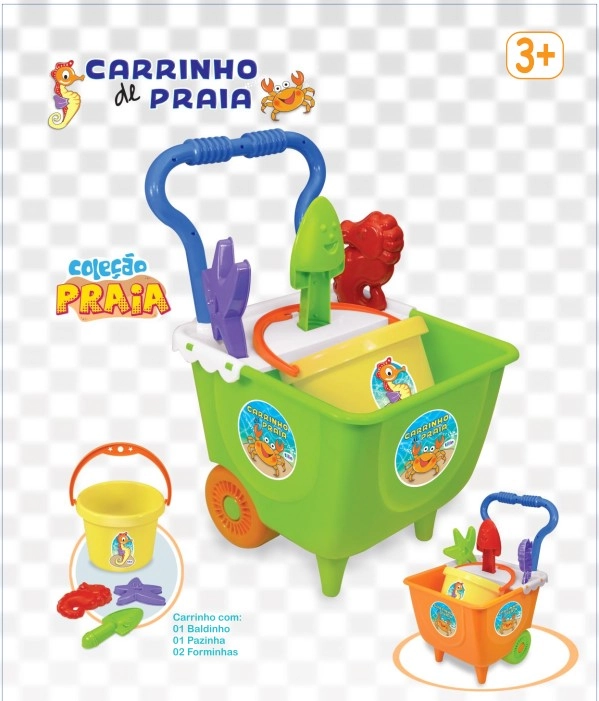 Carrinho De Praia Ref.470 Plastilindo
