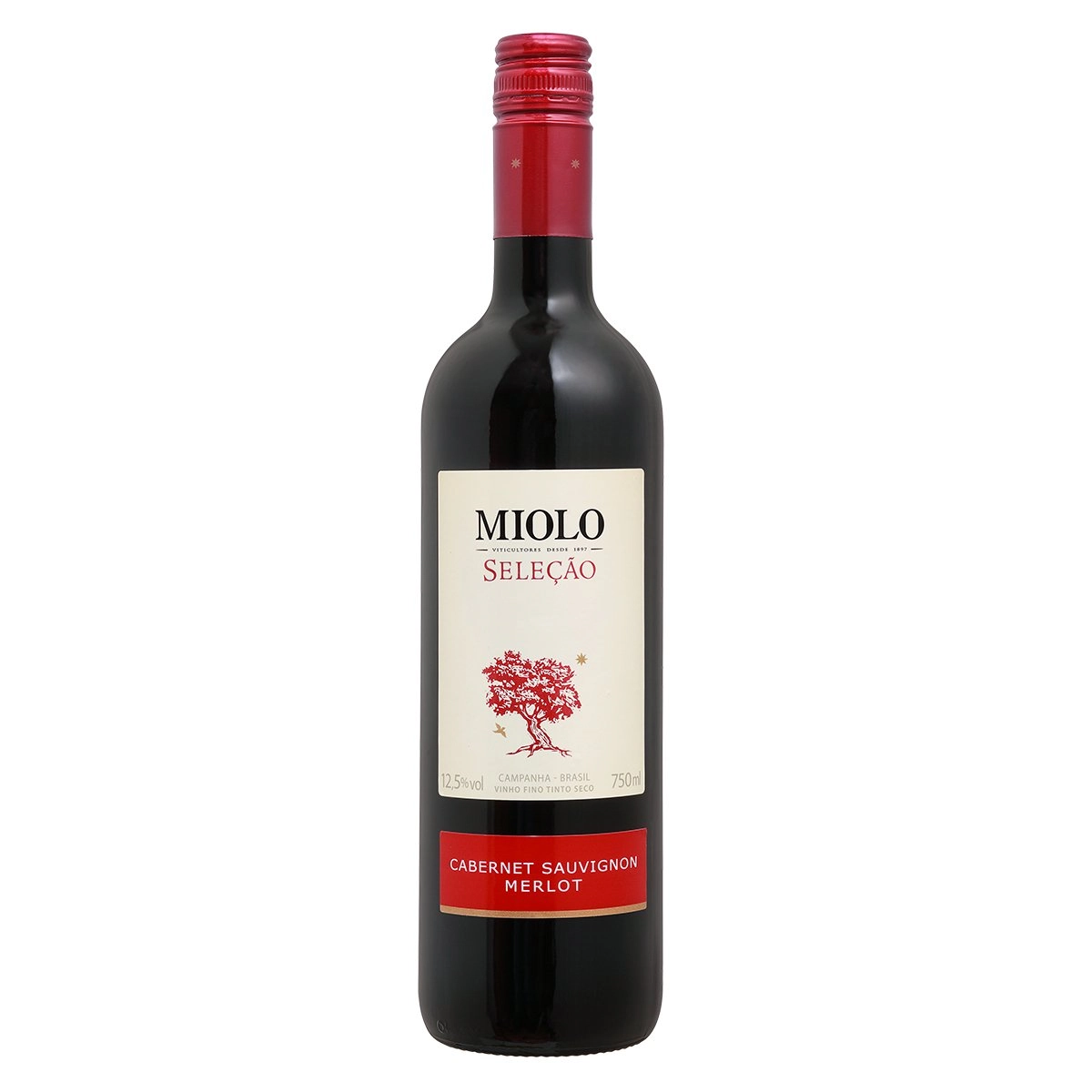 Vinho Brasileiro Tinto MIOLO Seleção Cabernet Sauvignon Merlot Garrafa 750ml