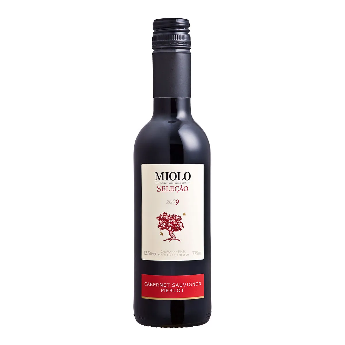 Vinho Tinto Miolo Seleção Cabernet e Merlot Meia Garrafa 375ml