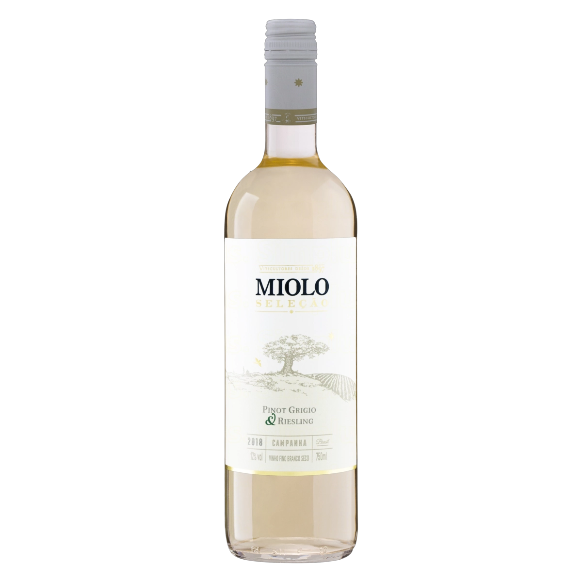 Vinho Brasileiro Branco MIOLO Seleção Pinot Grigio Riesling Garrafa 750ml