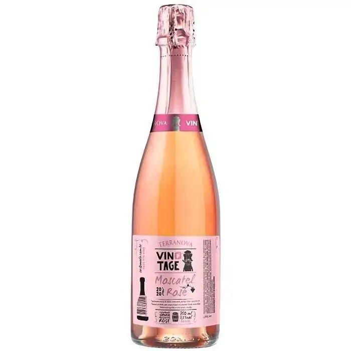 Espumante Brasileiro Rosé Meio Doce Vintage Terranova Moscatel Garrafa 750ml