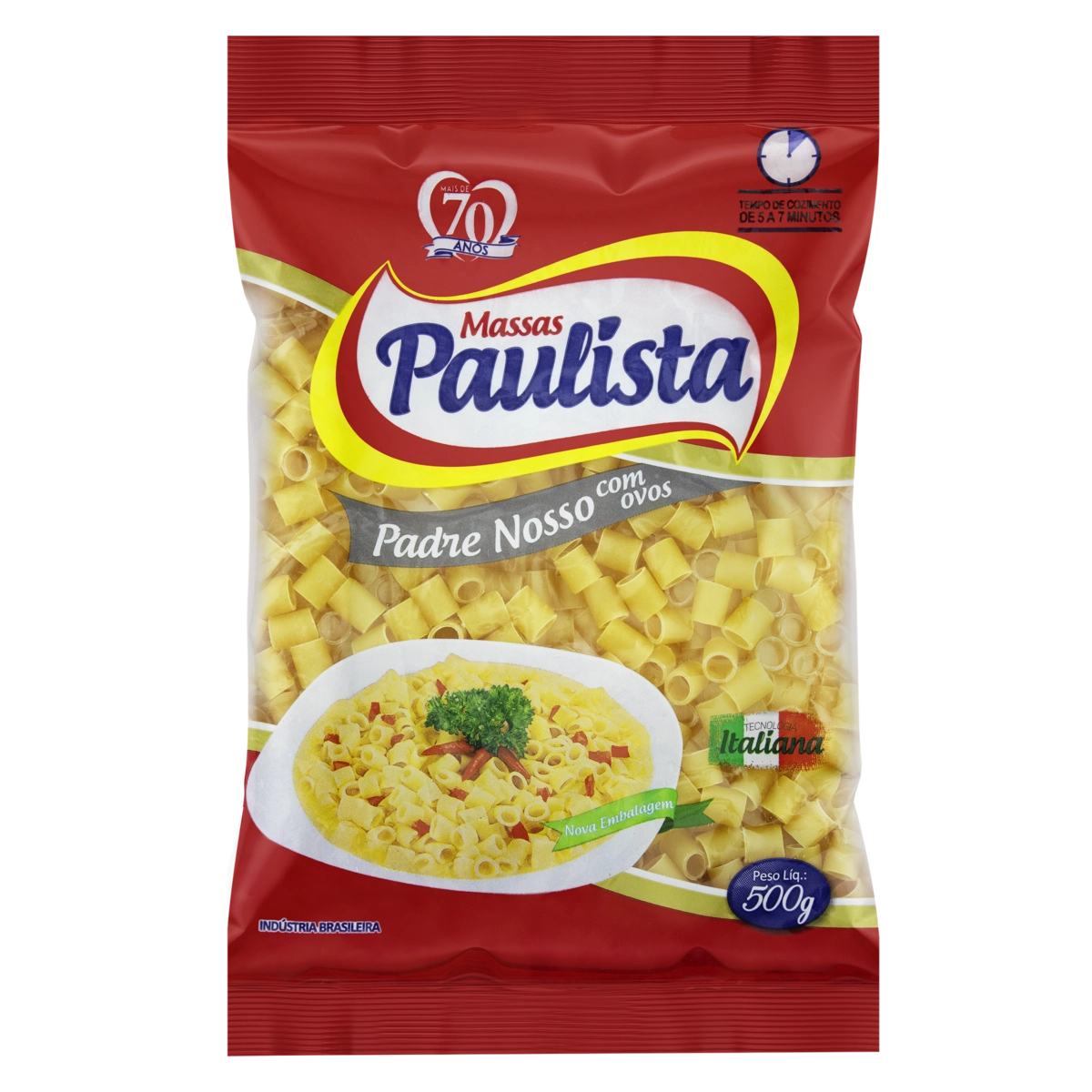 Macarrão Com Ovos Pai Nosso Massas Paulista Pacote 500g