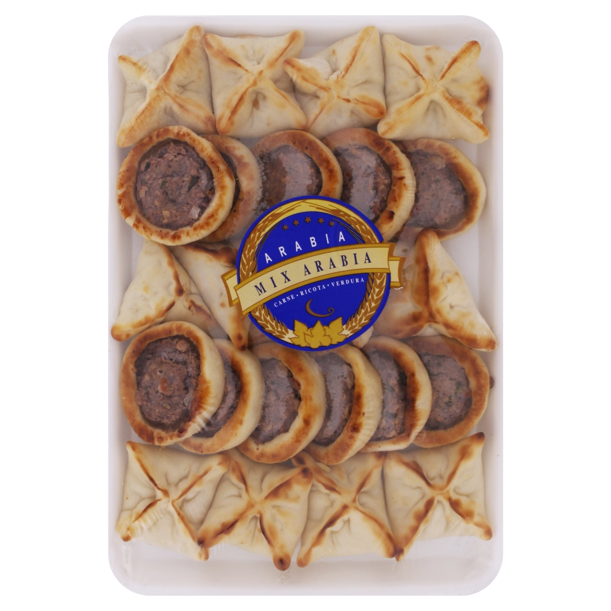 Mix de Esfihas Carne, Ricota e Verdura ARÁBIA Bandeja 520 g