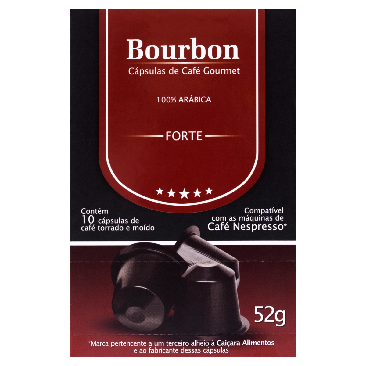 Café Em Cápsula Torrado E Moído Forte Bourbon Gourmet Caixa 52g 10 Unidades