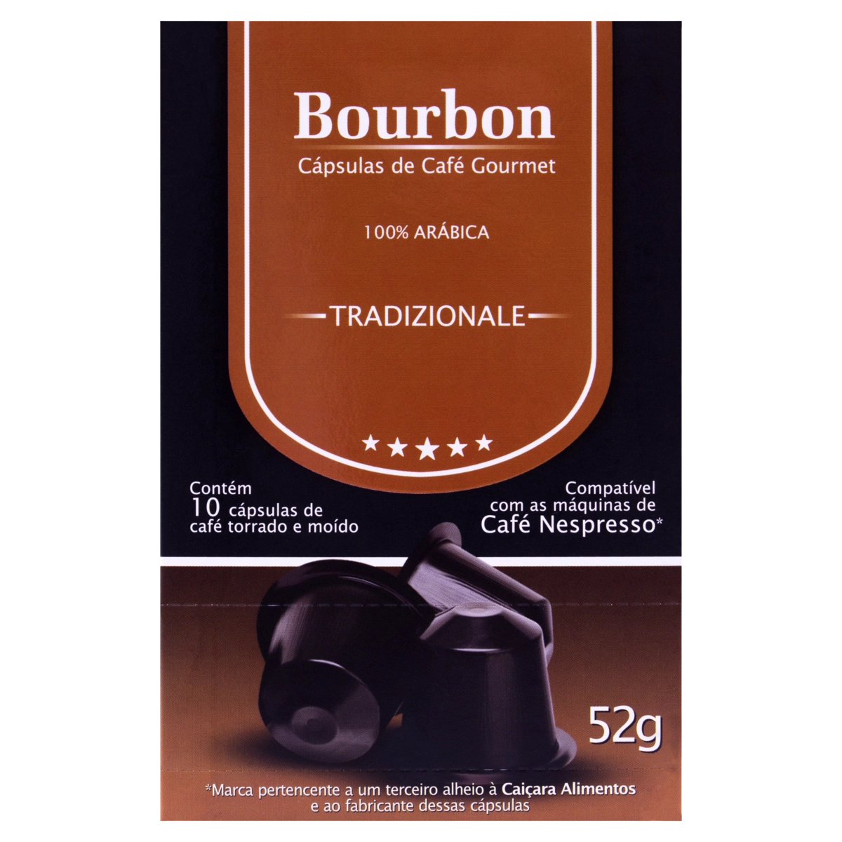 Café Em Cápsula Torrado E Moído Tradizionale Bourbon Gourmet Caixa 52g 10 Unidades