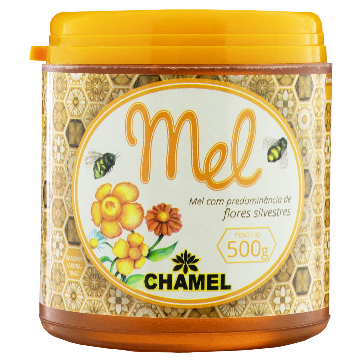 Mel Silvestre 100% Puro ¿ Pote com 500g - Chamel