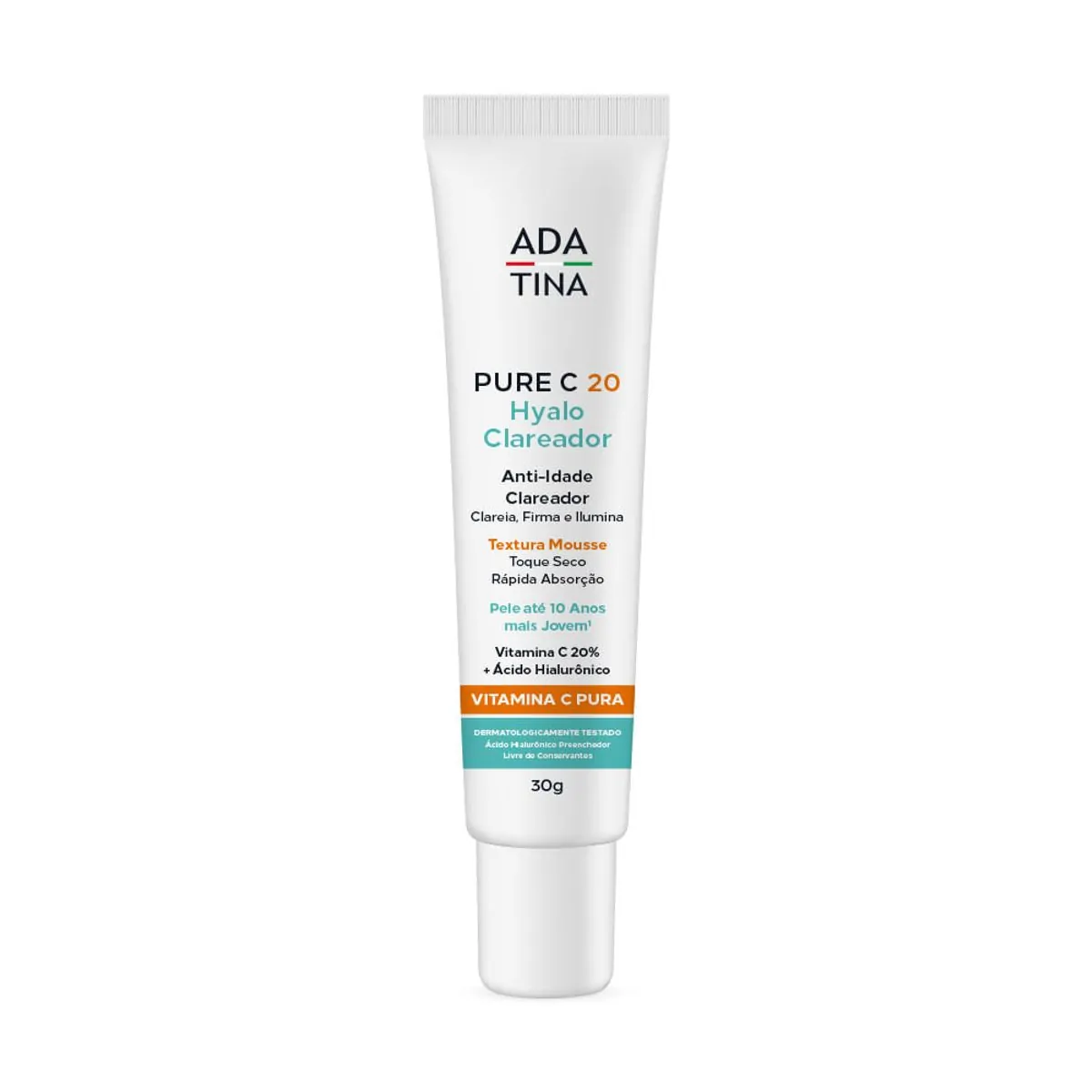 Vitamina C Pura 20% Ada Tina Pure C 20 Hyalo Clareador ANTI-MANCHAS