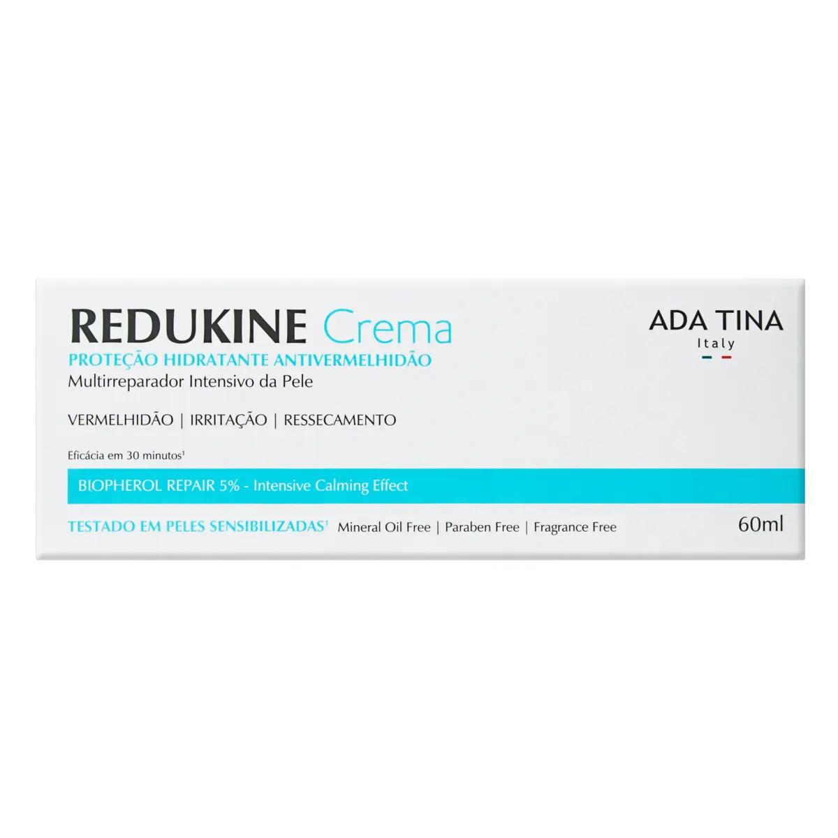 Creme Efeito Calmante Sem Fragrância Ada Tina Redukine Crema Caixa 60ml