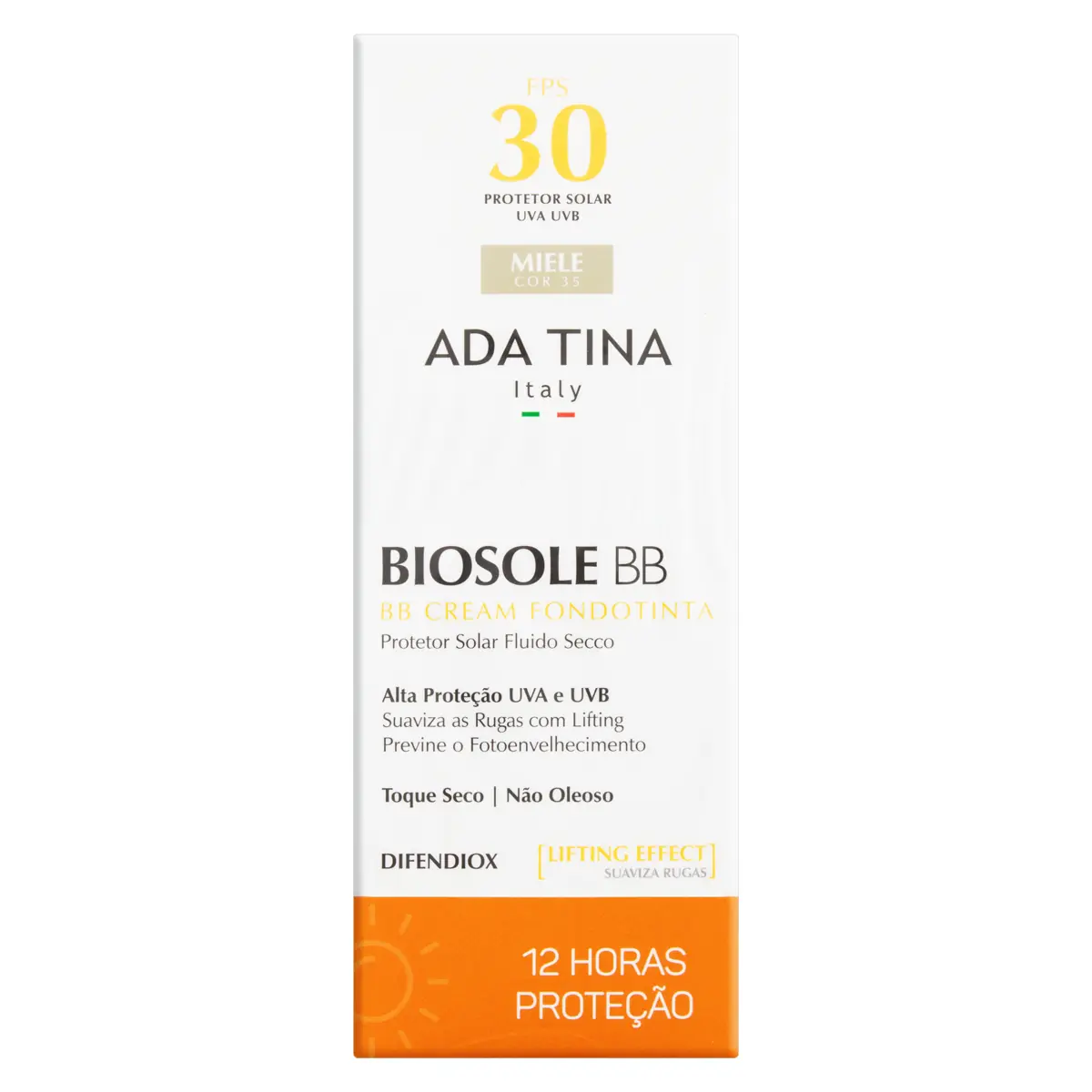 Protetor Solar Toque Seco Fps 30 Miele Ada Tina Biosole Bb Caixa 40ml