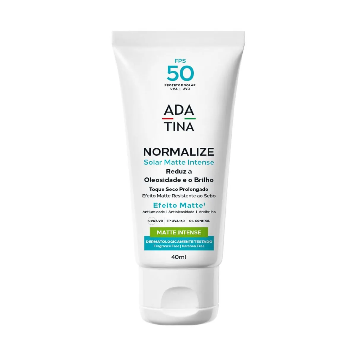 Protetor Solar Ada Tina Normalize Matte Intense FPS 50 40ML
