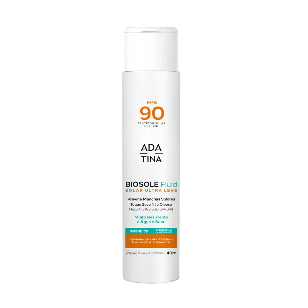 Protetor Solar Ada Tina Bio Fluid Fps90 40ml