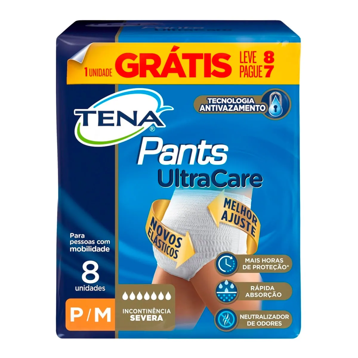 Roupa íntima Descartável Unissex Tena Pants P/m Pacote Leve 8 Pague 7 Unidades