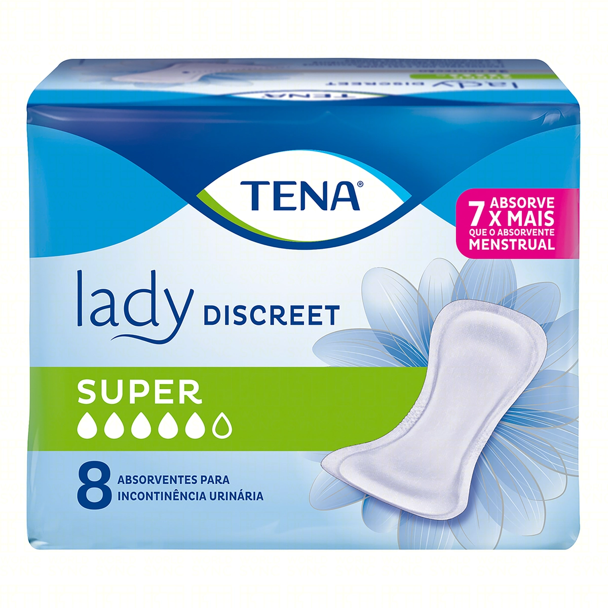 Absorvente para Incontinência UrináriaTena Lady Discreet Super 8 Unidades