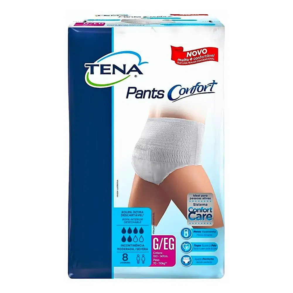 Roupa Intima Tena Pants Confort G/eg Leve 9 E Pague 8