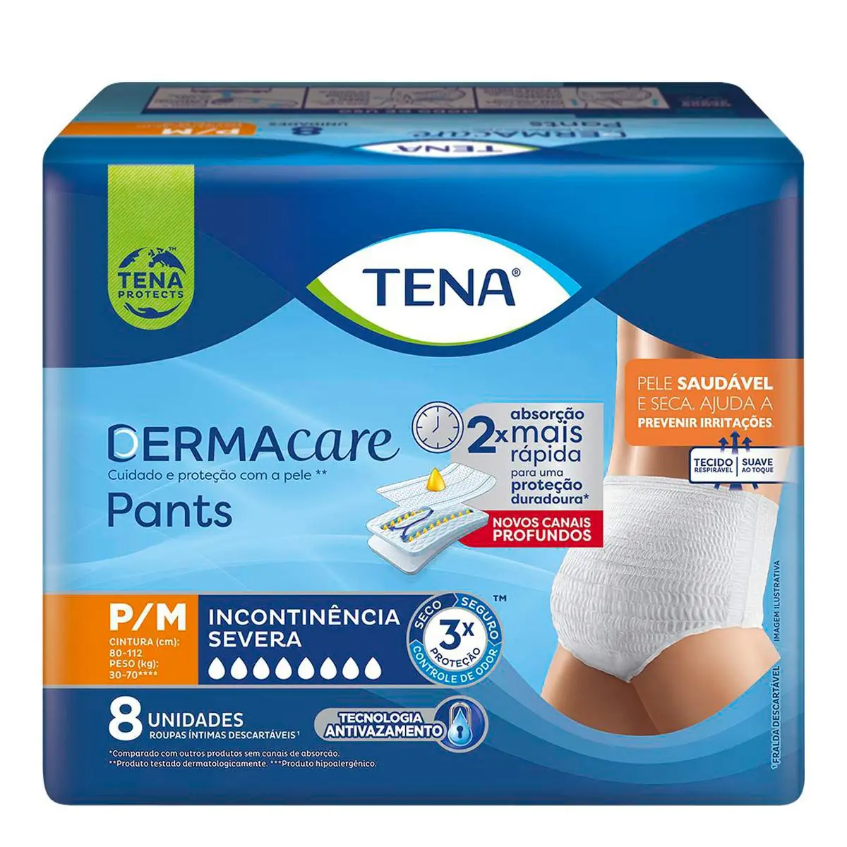 Roupa Intima Tena Pants Dermacare C/8 P/m