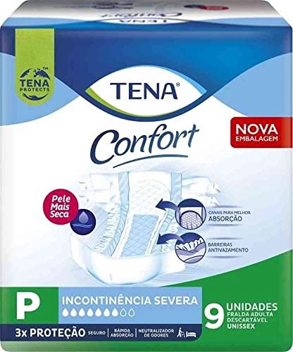 Fralda Descartável Adulto Tena Confort P Pacote 9 Unidades