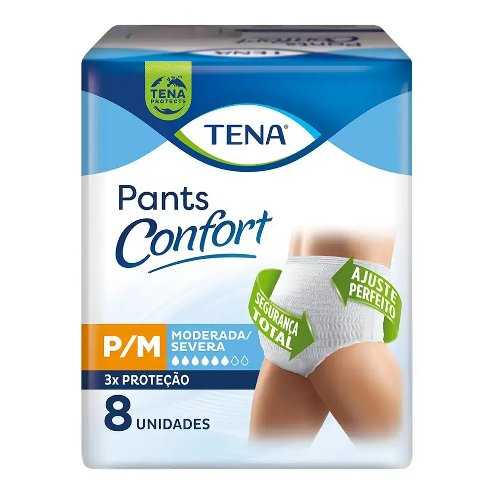 Roupa íntima Descartável Unissex Tena Pants Confort P/m Pacote 8 Unidades