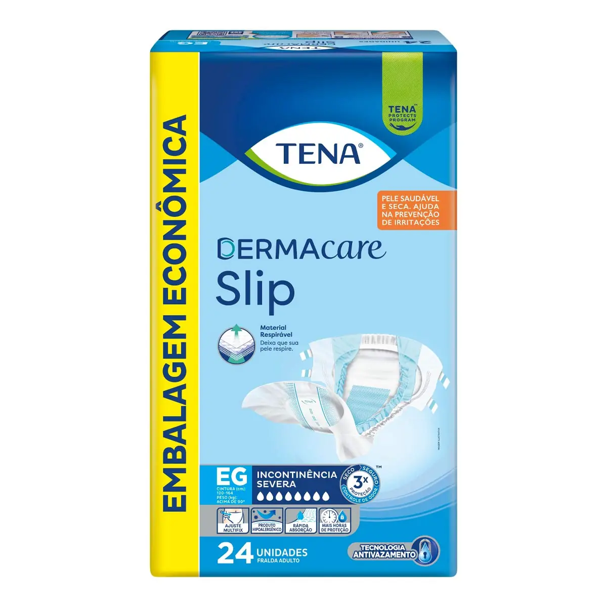 Fralda Geriátrica Tena Slip Dermacare EG 24 Unidades