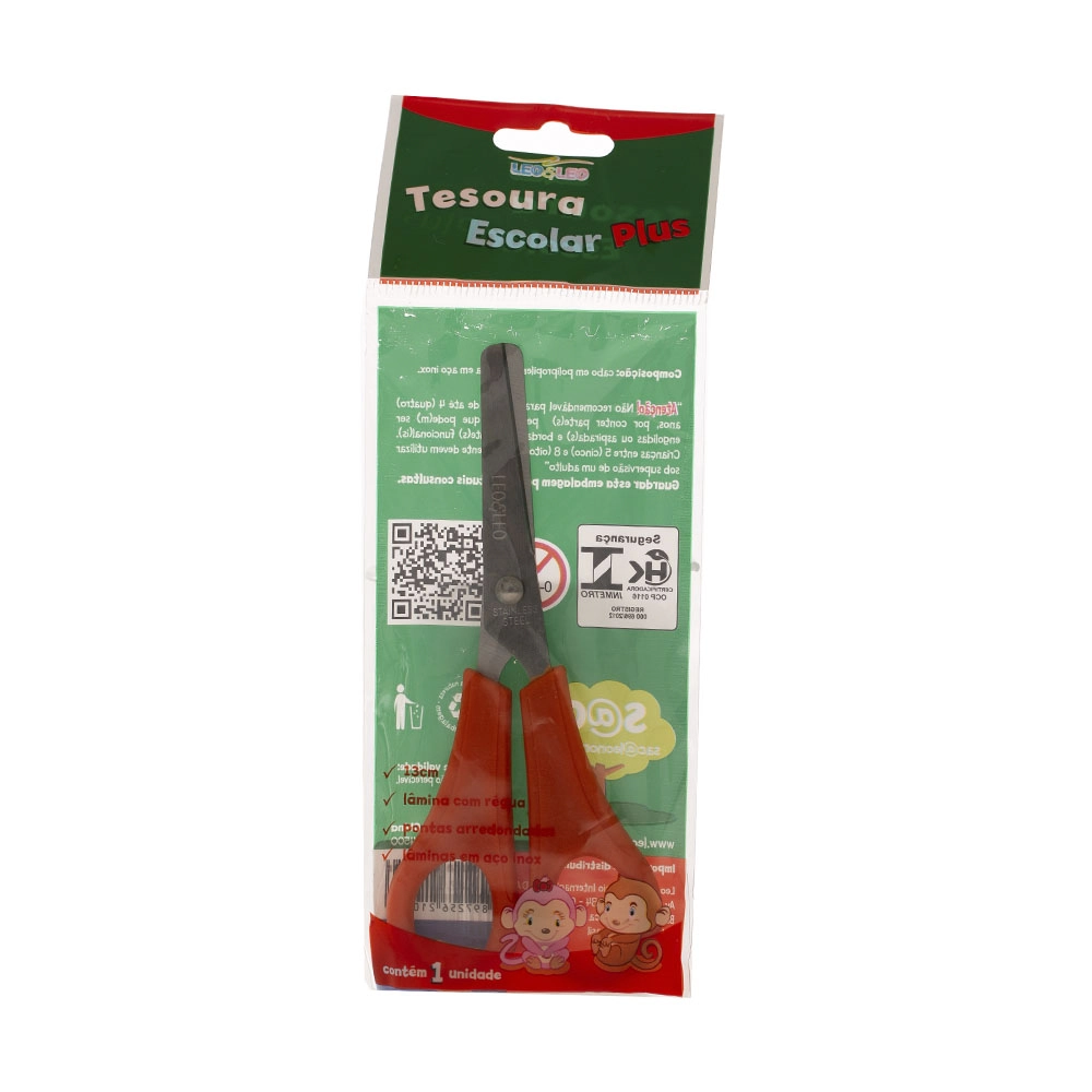 Tesoura Escolar Leo/kaz Bls