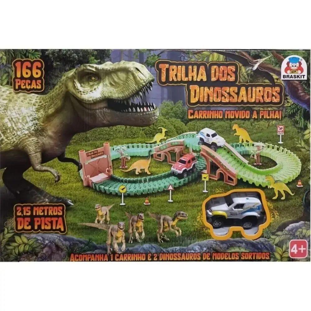 Pista com Carrinho - Trilha dos Dinossauros - Braskit