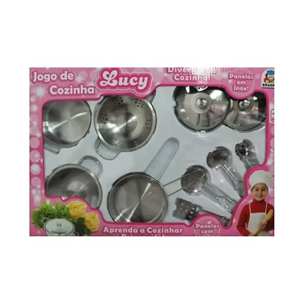 Brinquedo Braskit Jg De Cozinha Lucy Inox Un