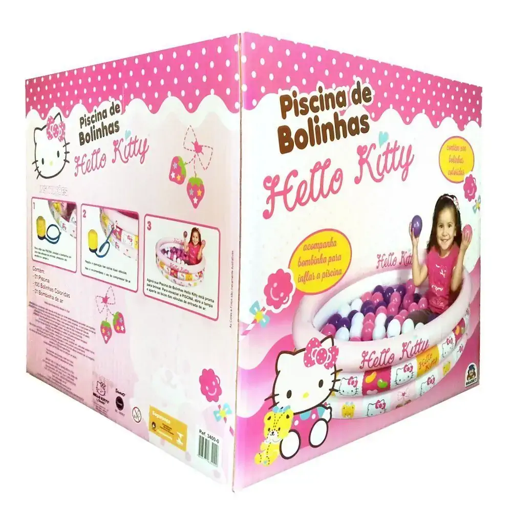 Brinquedo Braskit Piscina Bolinh Un Hello Kittun