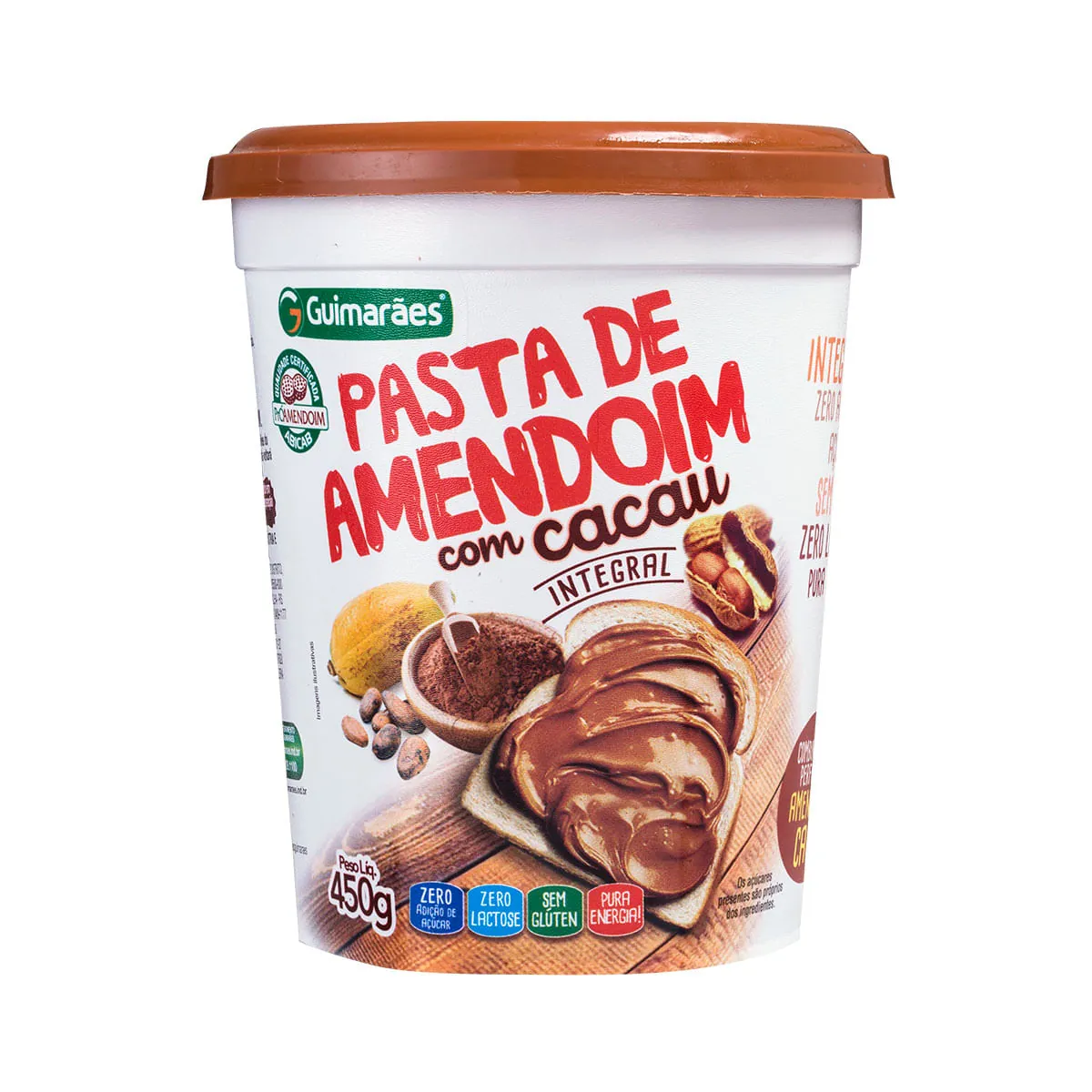 Pasta De Amendoim Integral Com Cacau GUIMARÃES 450g