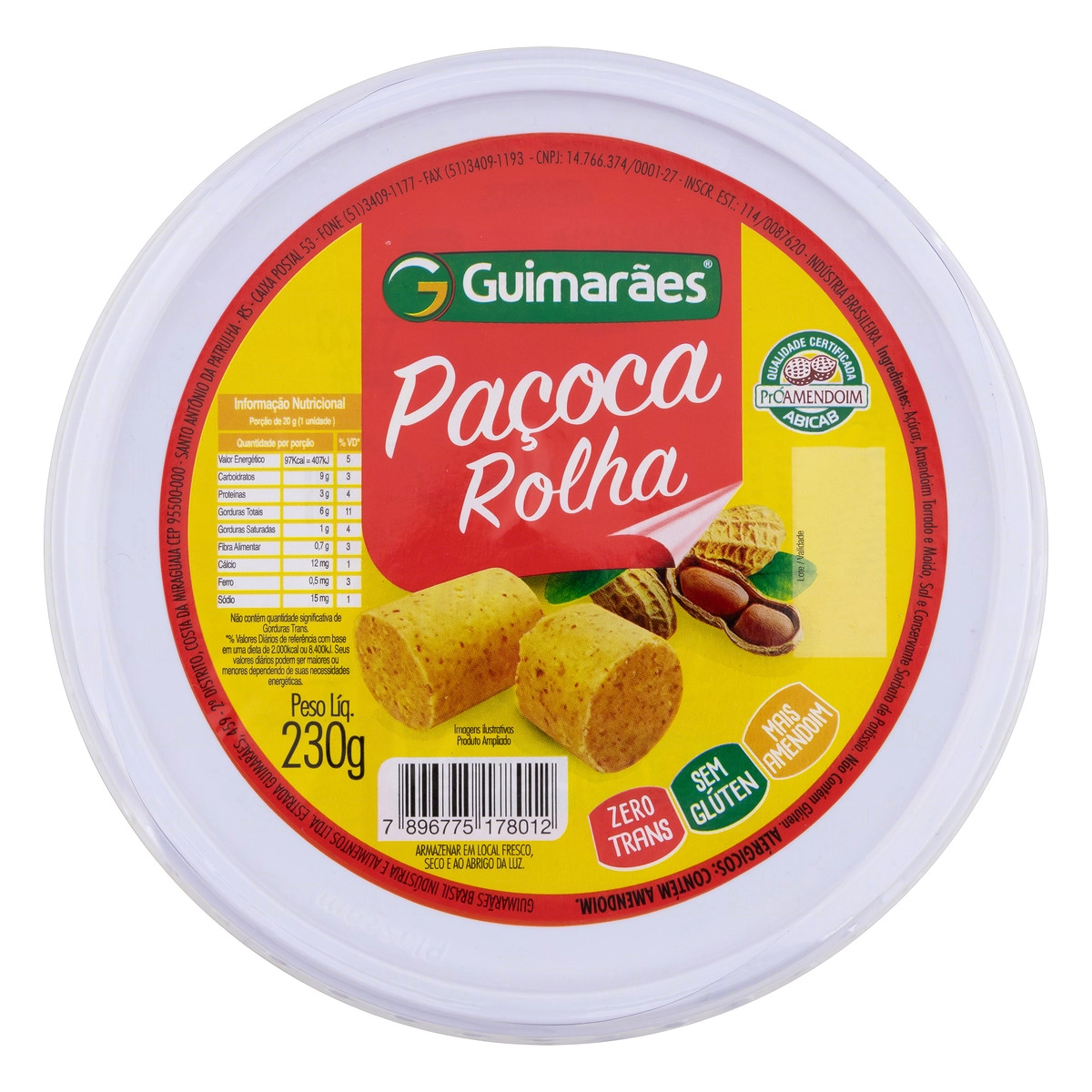 Doce Guimaraes Pacoca Rolha