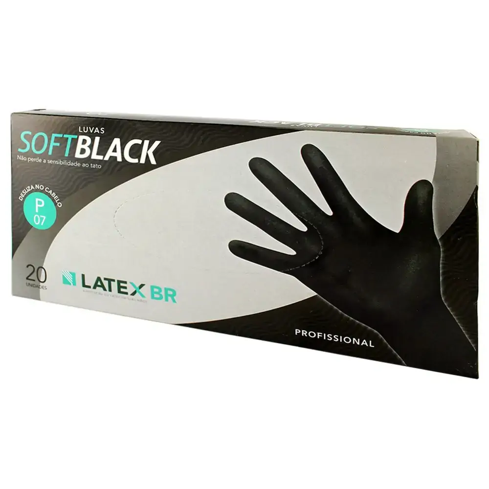 Luva Latex Black C/20 S/talco Transp. P