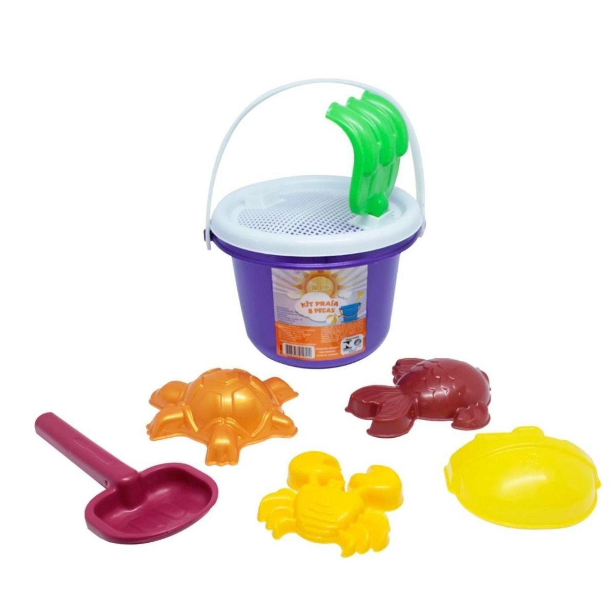 Kit Praia 8 Peças com Balde