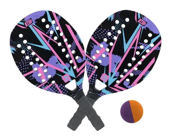Kit Raquete Beach Tennis Lilas 480615 Bel Fix
