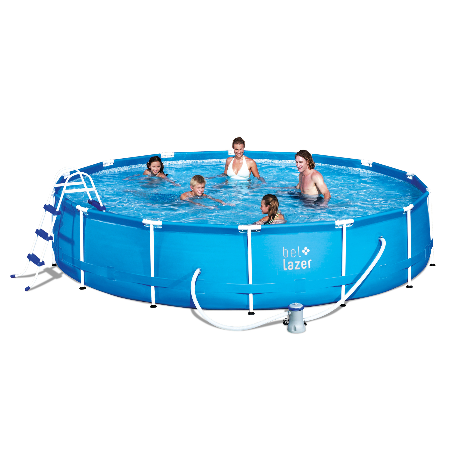 Piscina Estruturada Redonda 13.000L com Bomba 110V, Escada, Capa e Forro Bel Fix
