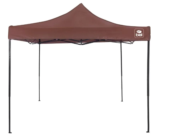 Tenda Gazebo Dobravel Pagofa Marrom 3x3m 334312 Bel Fix