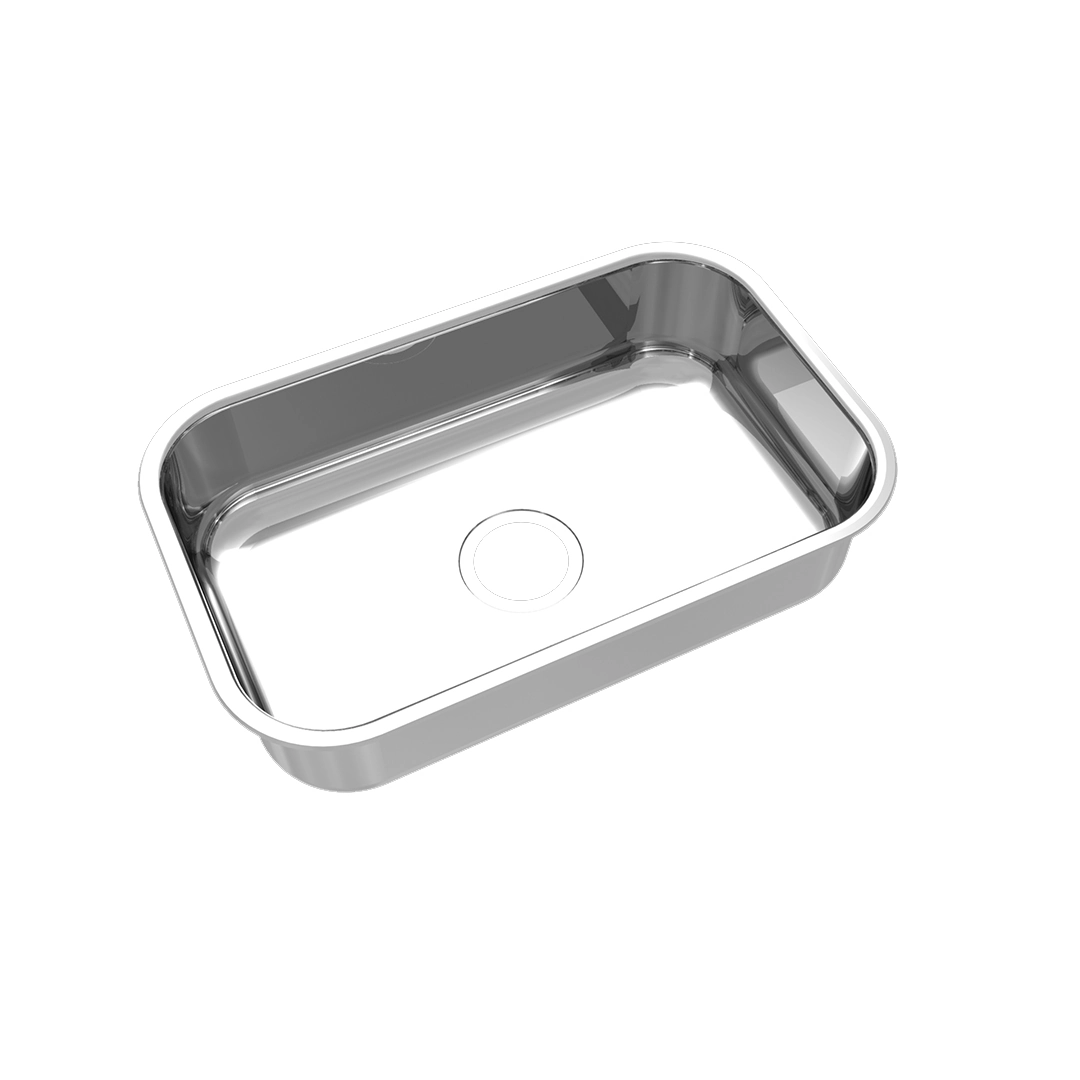 Cuba para Cozinha Simples de Embutir ou Sobrepor em Aço Inox 304 Fosco Retangular 56x34x18cm 0,6mm 3.1/2" Mekal