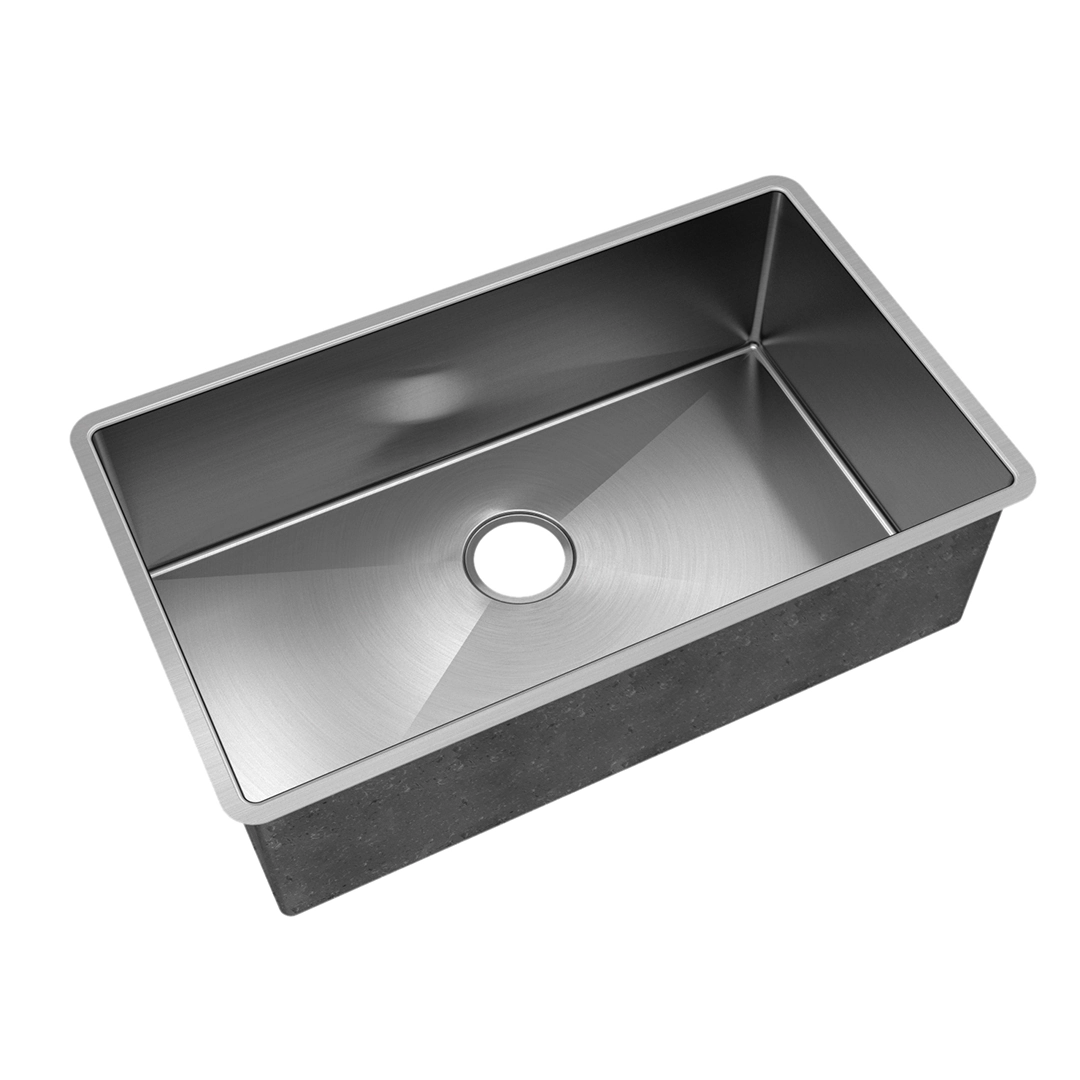 Cuba para Cozinha Simples de Embutir em Aço Inox 304 Escovado Retangular 23x40x70cm 1mm 4.1/2" HandMade Mekal