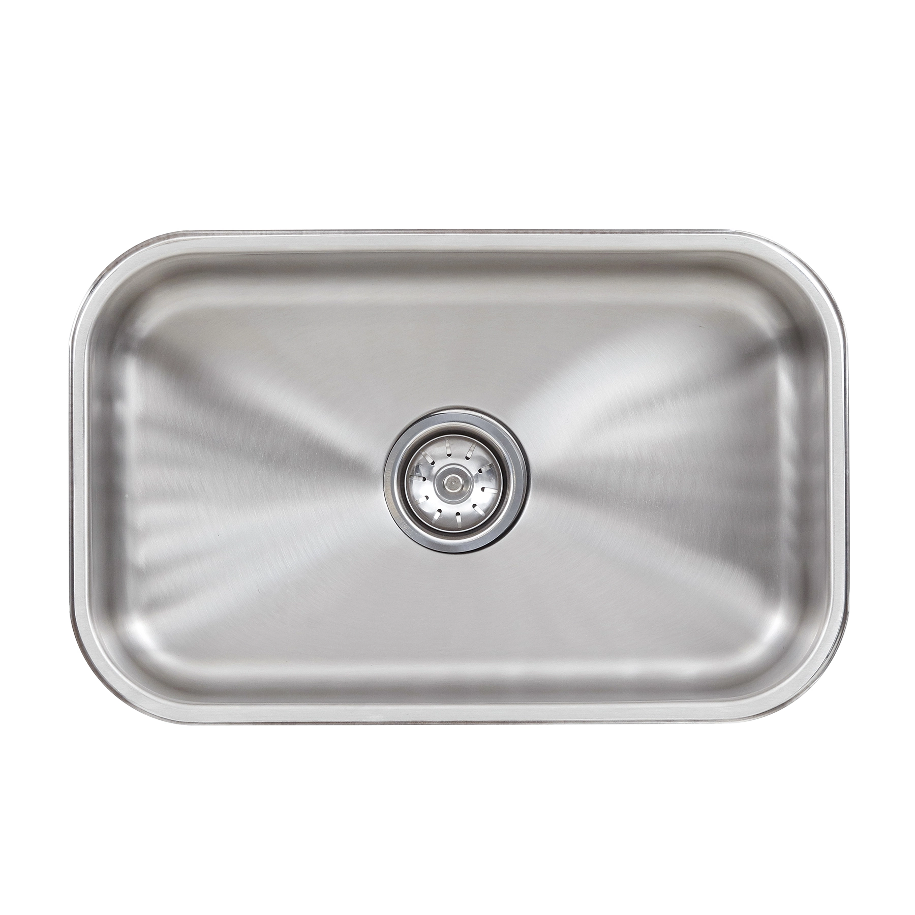 Cuba para Cozinha Simples de Embutir ou Sobrepor em Aço Inox 304 Escovado Retangular 56x33x17cm 0,6mm 4.1/2" Mekal